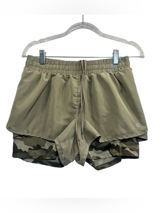 RBX Pants - RBX Active 2-in-1 Layered Running Shorts Olive Camo Small S